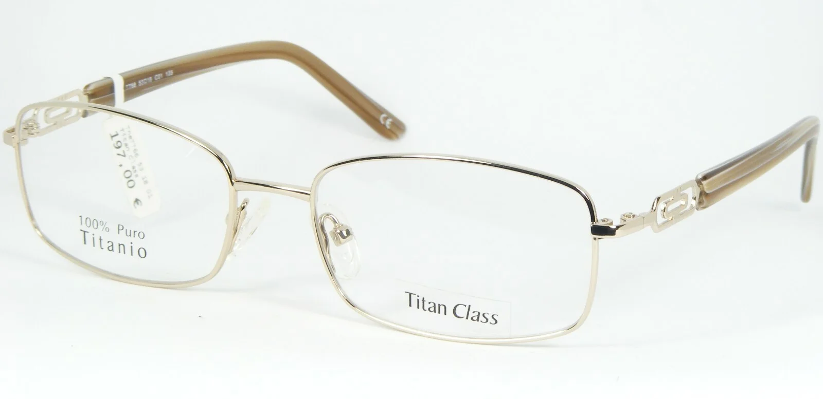 Titan Class by Thema TT-66 C01 GOLD EYEGLASSES GLASSES TITANIUM FRAME 53-18-135