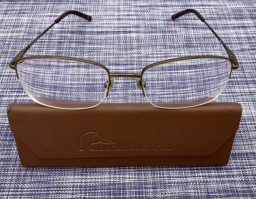TITANIUM DUCKS UNLIMITED BRZ 150 BROWN BRONZE EYEGLASSES MEN FRAMES
