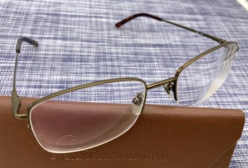 TITANIUM DUCKS UNLIMITED BRZ 150 BROWN BRONZE EYEGLASSES MEN FRAMES 2
