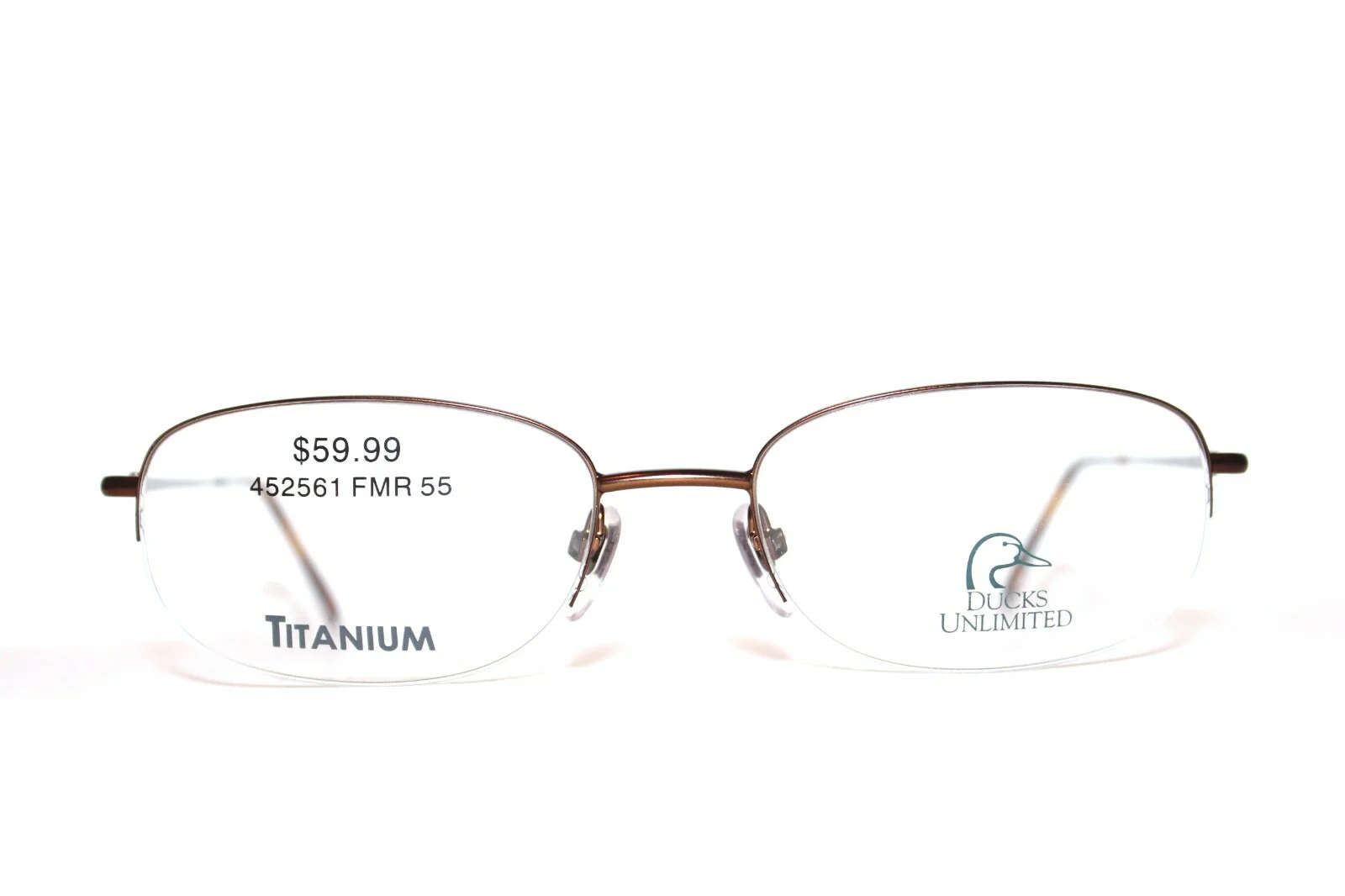 TITANIUM DUCKS UNLIMITED DU 120 BRZ BROWN BRONZE EYEGLASSES MEN FRAMES 55-18-145
