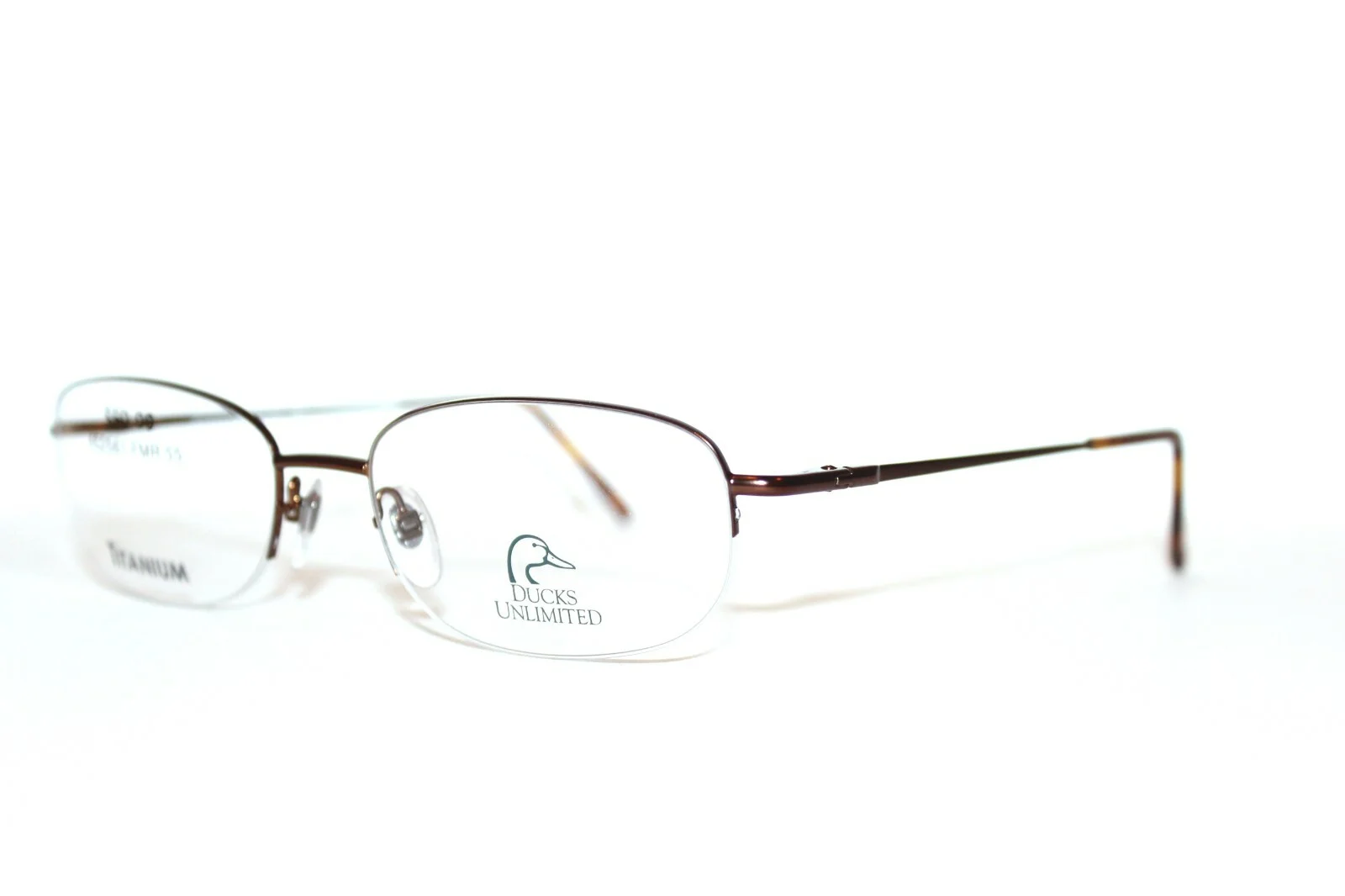 TITANIUM DUCKS UNLIMITED DU 120 BRZ BROWN BRONZE EYEGLASSES MEN FRAMES 55-18-145 2
