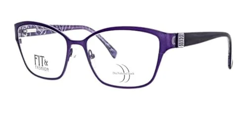 Titanium Eyeglasses Frames Women’s Purple T9942 52 16 135 80 Half Rim