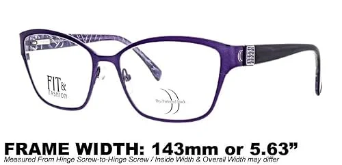 Titanium Eyeglasses Frames Women’s Purple T9942 52 16 135 80 Half Rim 2