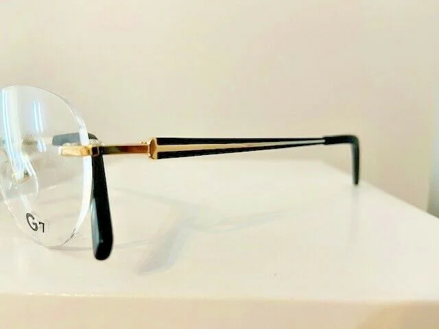 Titanium Rimless Eyeglasses Frames Round Men Women Unisex Gold Black Brown 4