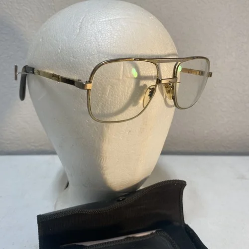 Titmus Z87 56-20 5-3/4 EYEGLASSES FRAMES Gold Vintage Aviator USA