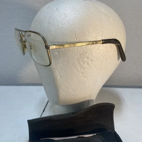 Titmus Z87 56-20 5-3/4 EYEGLASSES FRAMES Gold Vintage Aviator USA 2