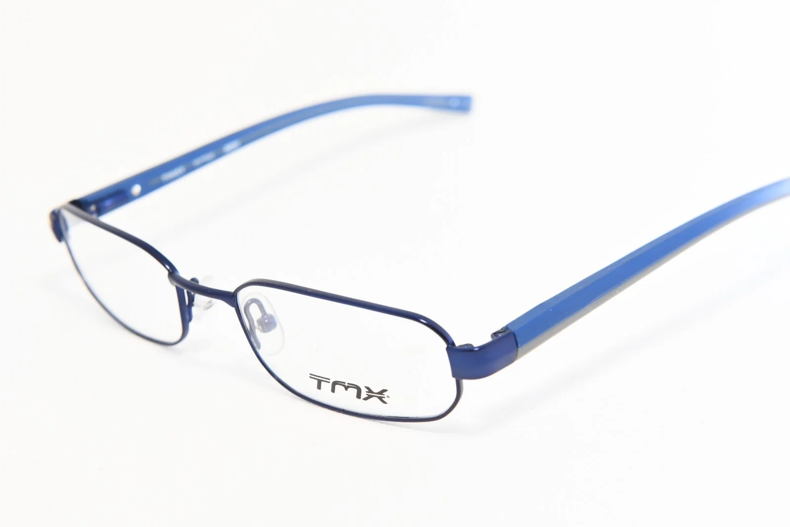 TMX TIMEX INVERT SPORTY EYEGLASS FRAMES METAL FLEXIBLE PLASTIC NAVY 48-17-135 2
