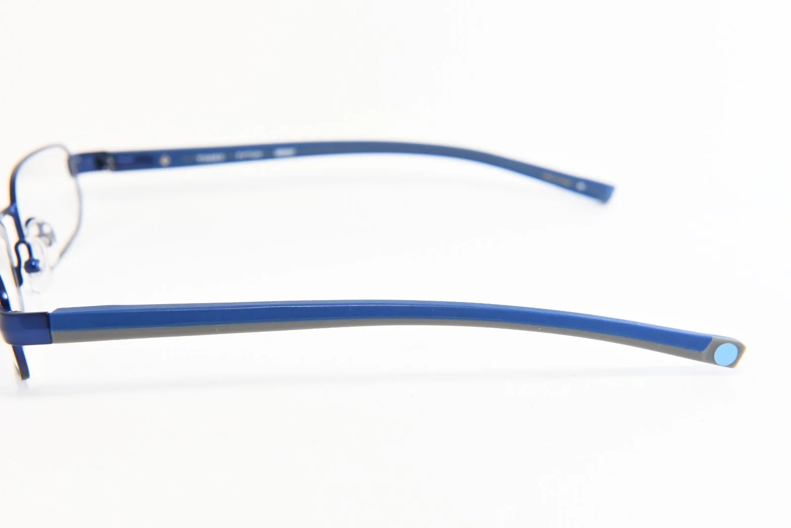 TMX TIMEX INVERT SPORTY EYEGLASS FRAMES METAL FLEXIBLE PLASTIC NAVY 48-17-135 3