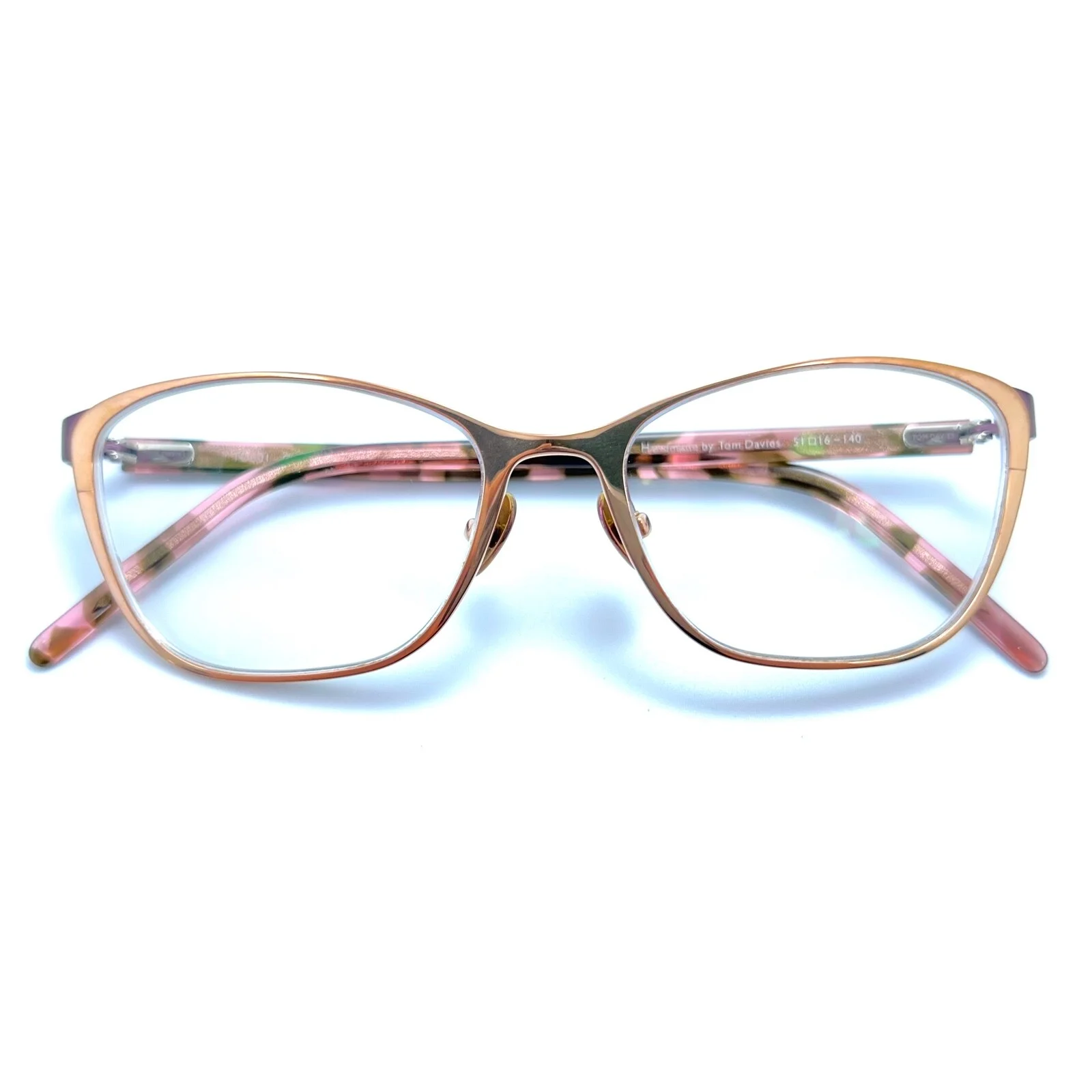 Tom Davies TD 501 Col. 1507 Rose Gold Pink Tortoise Eyeglasses Frame 51-16-140