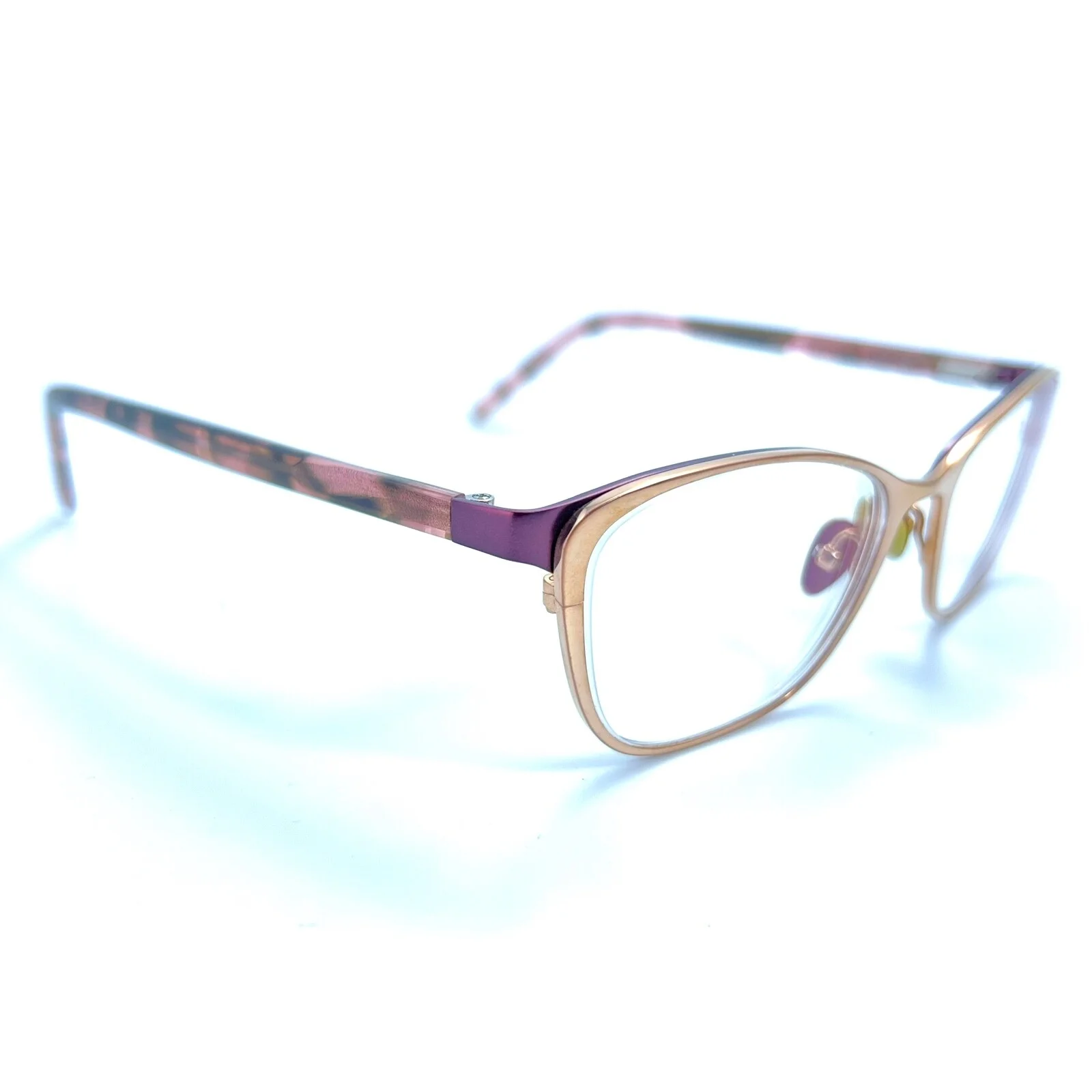 Tom Davies TD 501 Col. 1507 Rose Gold Pink Tortoise Eyeglasses Frame 51-16-140 2