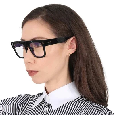 Tom Ford Black Oversized Blue Block Sunglasses Eyeglasses Frames 61mm 10mm 140mm 2