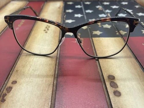 TOM FORD Blue Block Eyeglasses TF5546-B 055 54mm Havana Frame Option To Add RX 2