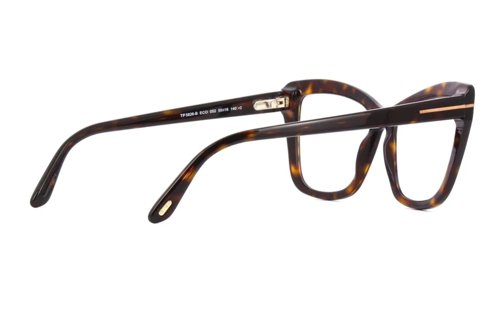 TOM FORD Butterfly Eyeglasses FT5826-B-052-55 Dark Havana Frame Blue Block Lens 3