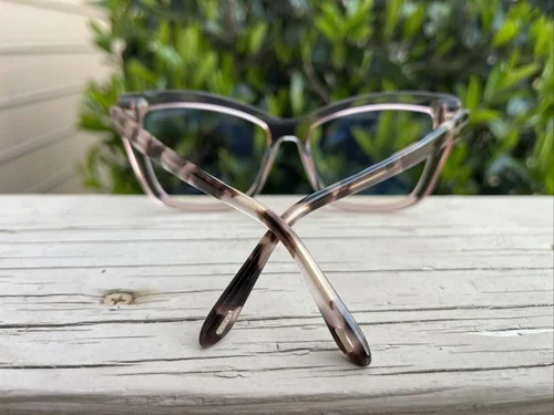 TOM FORD Butterfly Eyeglasses FT5826-B-072-55 Shiny Pink Frame Blue Block Lens 2