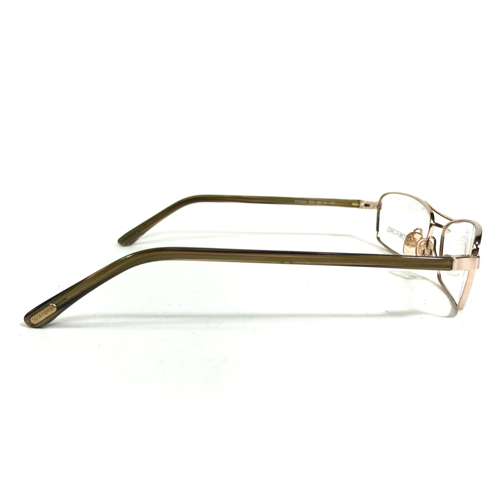 Tom Ford Eyeglasses Frames TF5024 255 Olive Green Gold Full Wire Rim 52-16-130 4