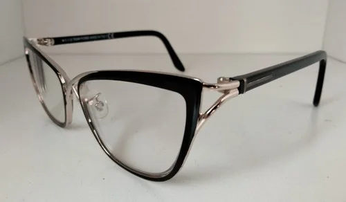 Tom Ford eyeglasses Frames TF5272 005 Black & Gold Cat Eye 2