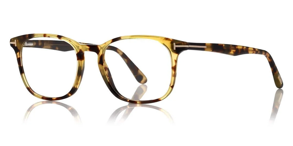 Tom Ford Eyeglasses FT 5505 053 Blonde Havana Frame Clear Demo Lens 52mm New