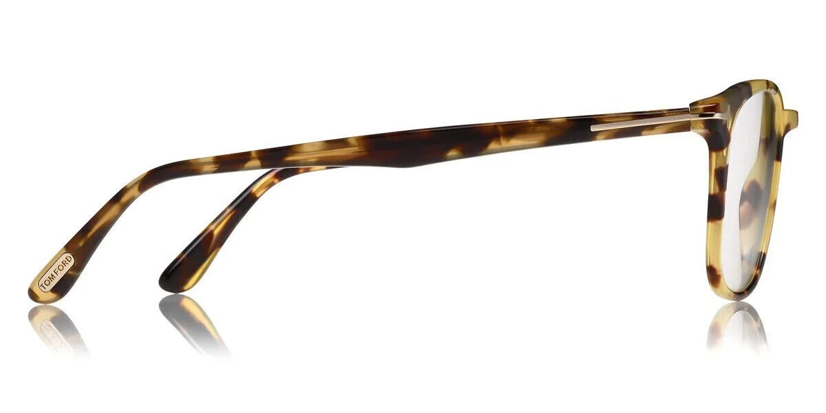 Tom Ford Eyeglasses FT 5505 053 Blonde Havana Frame Clear Demo Lens 52mm New 3