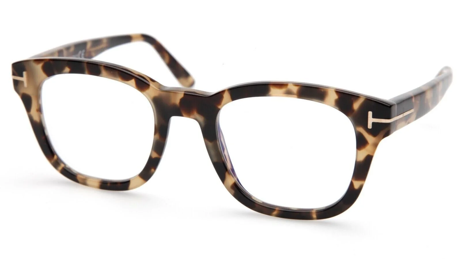 Tom Ford Eyeglasses TF 5542 B 056 Vintage Havana Frame Blue Block Lens New 50mm