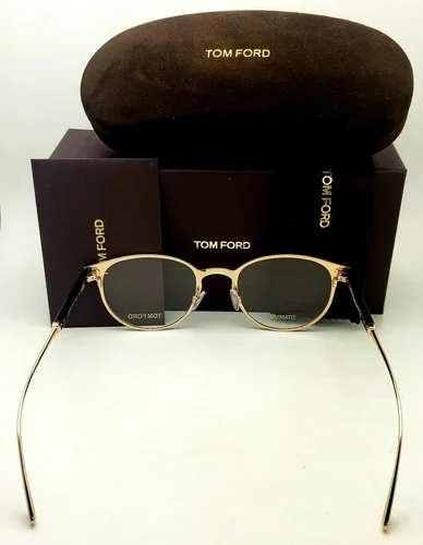 Tom Ford FT 5482 028 Gold / Havana Titanium Oval Eyeglasses 50x21x145 4