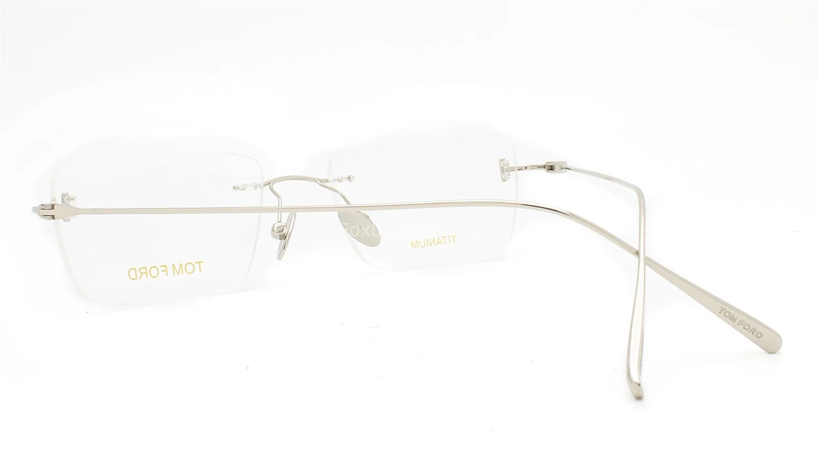 Tom Ford FT 5678 018 Rimless Eyeglasses Glasses Silver Titanium 54mm w/case 3