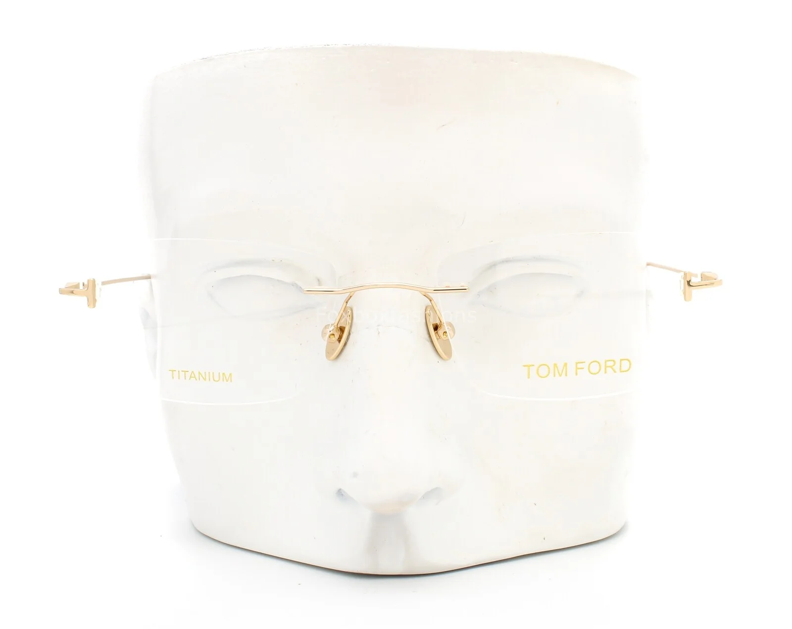 Tom Ford FT 5678 028 Rimless Eyeglasses Glasses Gold Titanium 54mm w/case 2