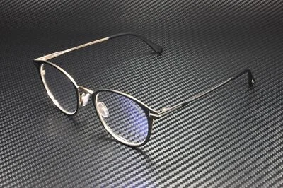 Tom Ford FT5528-B 002 Matte Black Clear Lens Metal 49 mm Unisex Eyeglasses