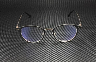 Tom Ford FT5528-B 002 Matte Black Clear Lens Metal 49 mm Unisex Eyeglasses 2