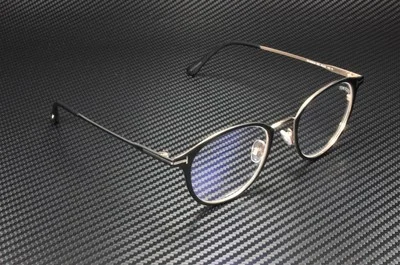 Tom Ford FT5528-B 002 Matte Black Clear Lens Metal 49 mm Unisex Eyeglasses 3