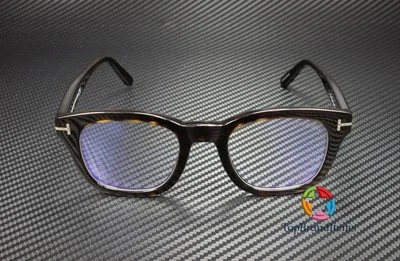 Tom Ford FT5542-B 052 Dark Havana Clear Lens Plastic 50 mm Men 2