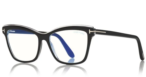 TOM FORD FT5619-B 001 Eyeglasses Shiny Black Frame 55mm