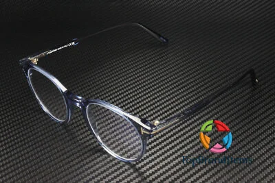 TOM FORD FT5695-B 090 Round Shiny Blue Demo Lens 47 mm Men