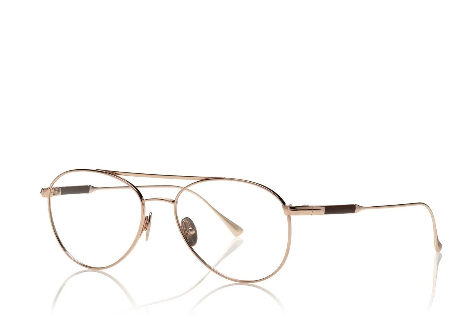 Tom Ford FT5716P 028 Pilot Eyeglasses Glasses Gold Titanium - Private Collection 3