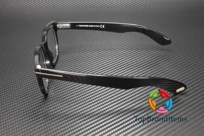 TOM FORD FT5807-B 001 Round Shiny Black Demo Lens 50 mm Men 4