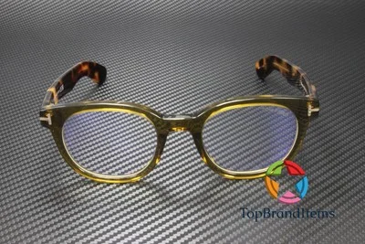 TOM FORD FT5807-B 096 Round Shiny Dark Green Demo Lens 50 mm Men 2