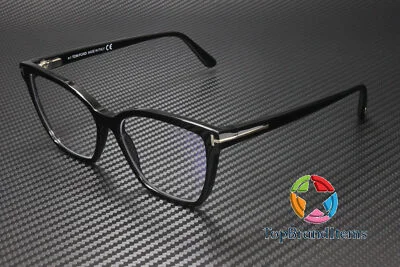 TOM FORD FT5812-B 001 Butterfly Shiny Black Demo Lens 53 mm Women