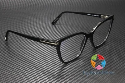 TOM FORD FT5812-B 001 Butterfly Shiny Black Demo Lens 53 mm Women 3
