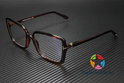 TOM FORD FT5813-B 054 Butterfly Red Havana Demo Lens 56 mm Women