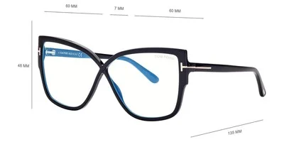 Tom Ford FT5828 B 001 Plastic Shiny Black 60 mm Women 4