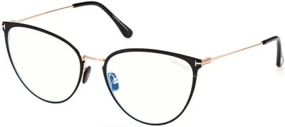 Tom Ford FT5840 B 001 Metal Shiny Black 56 mm Women