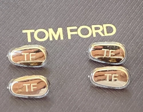 Tom Ford Nose Pads For Eyeglasses Sunglasses Gold 12mm Authentic New Style 4 Pc.
