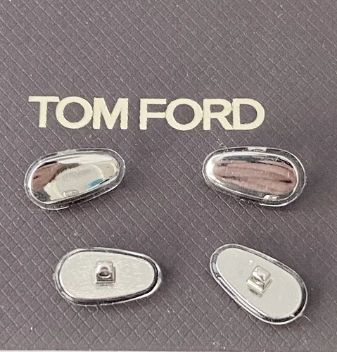 Tom Ford Nose Pads For Sunglasses Eyeglasses Clear/Silver 12mm GENUINE New 4 Pc. 2