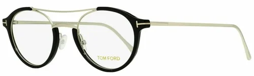 Tom Ford Oval Eyeglasses FT5515 005 49 Black/Palladium 49mmOptical Frame