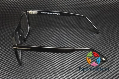 TOM FORD T-Logo FT5757 B 001 Shiny Black Blue Block Lens 52 mm Men 4