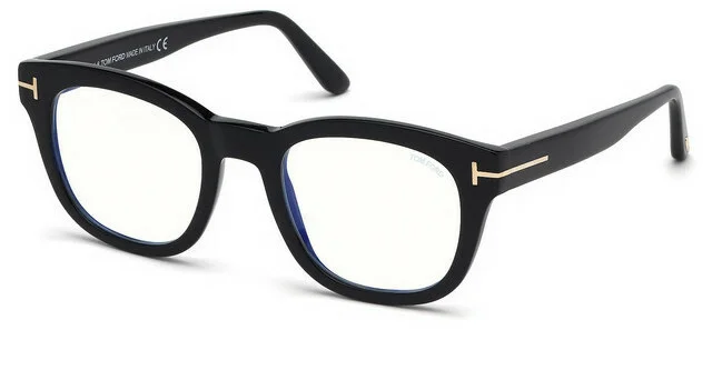 Tom Ford TF 5178F 001 Eyeglasses 5178 Shiny Black Square Asian Fit New 51mm