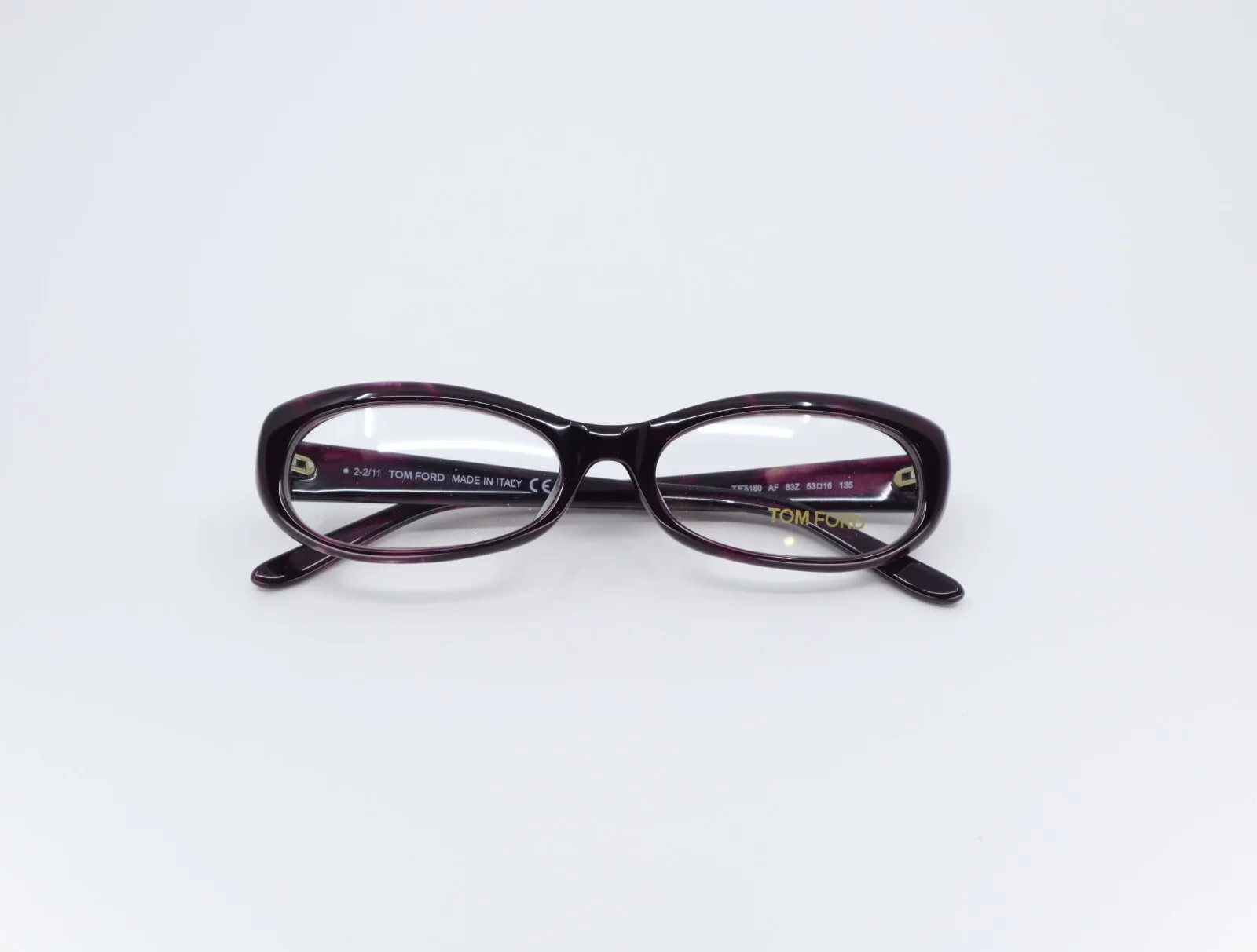 TOM FORD TF 5180 AF 83Z 53-16-135 Asian Fit Womens Oval Full Rim Eyeglass Frame 2