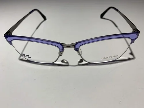 Tom Ford TF 5392 080 Transparent Violet Eyeglasses 54mm clubmaster style