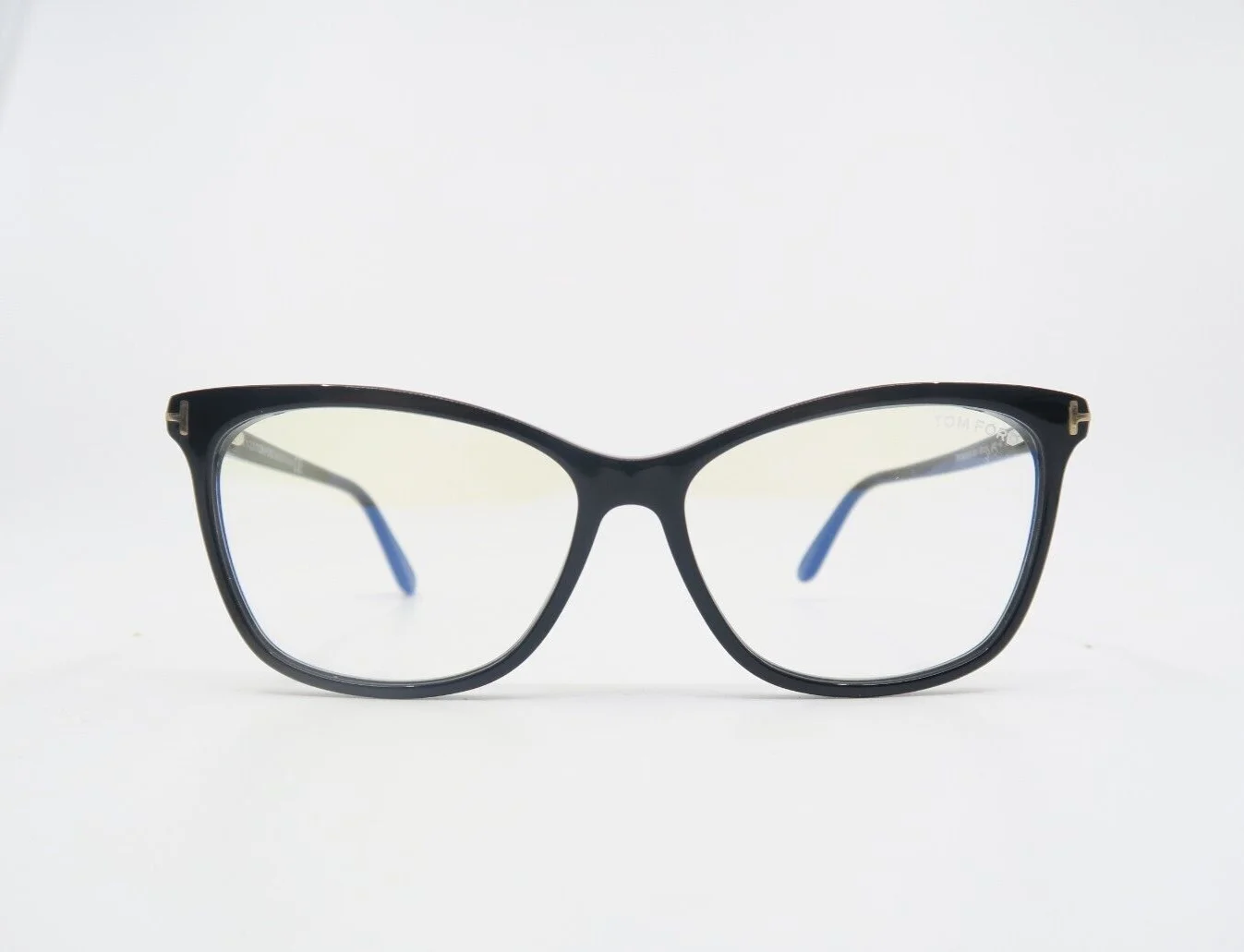 Tom Ford TF 5690-B 001 55mm Black & Brown Tortoise Sun Clip On, New Eyeglasses. 2