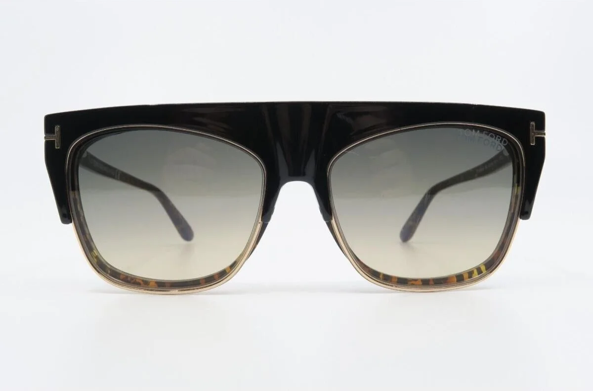 Tom Ford TF 5690-B 056 Blonde Tortoise Eye/Sunglasses Frame 55-14-140 W/Clip On 4