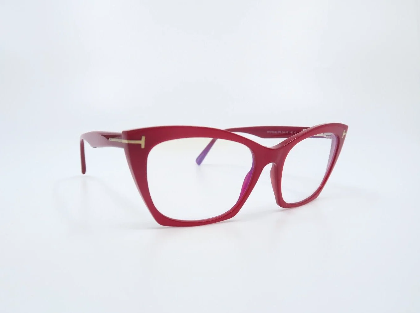 Tom Ford TF 5709-B 072 54mm Red-Blue Light Block, New Women 3